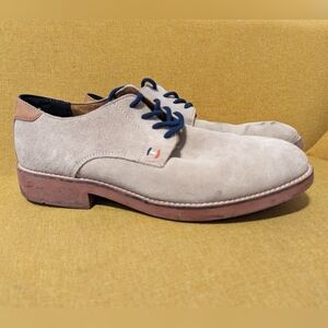 TOMMY HILFIGER Tan Suede Lace Up Men's Shoes 9.5